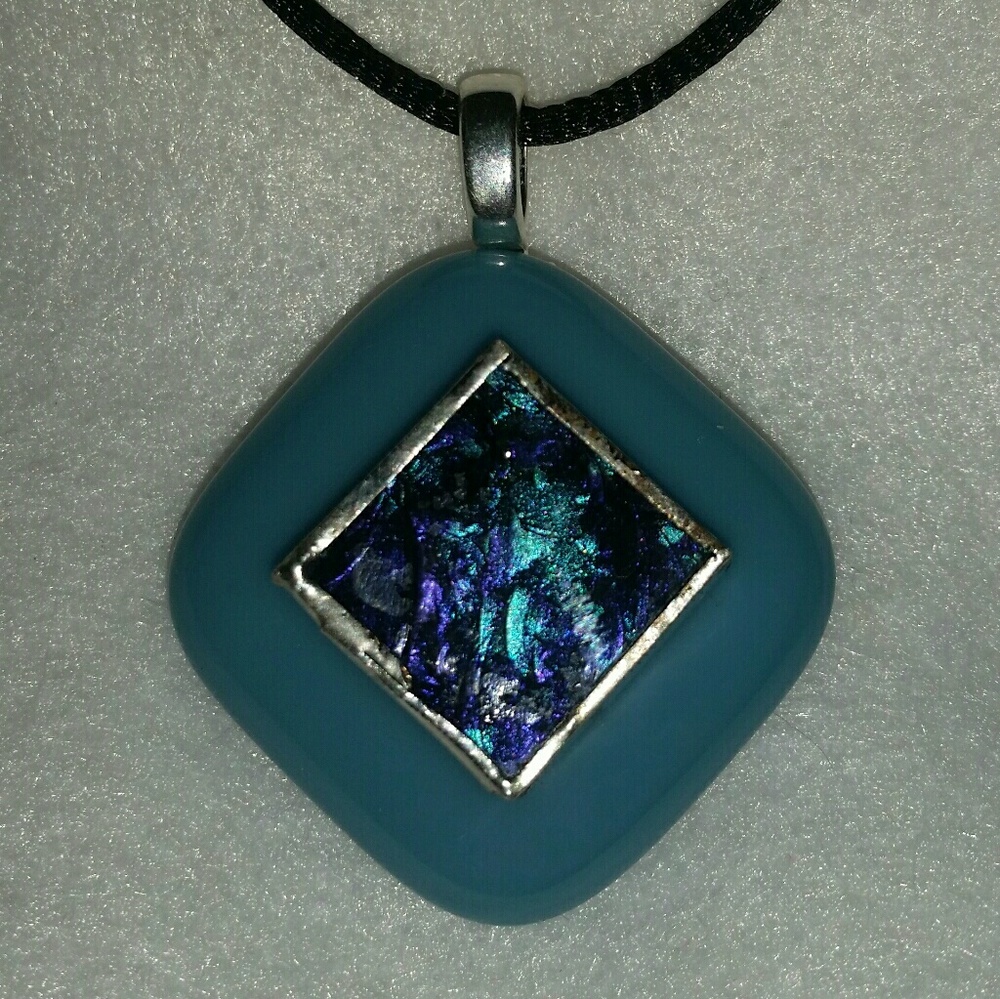 Fused glass pendant